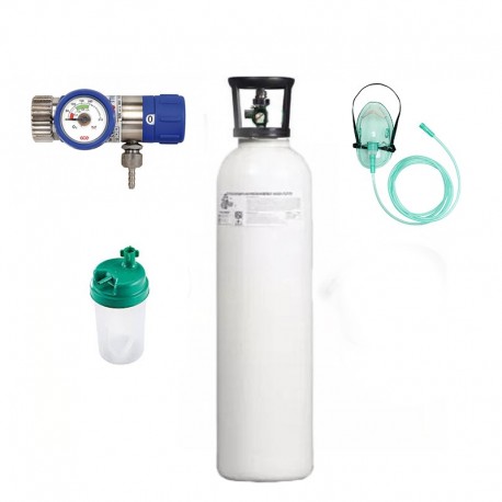 KIT tub oxigen medical 5L cu regulator+umidificator+masca